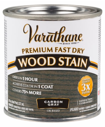 Varathane® Premium Fast Dry Carbon Gray Oil Based Wood Stain Perspective: front