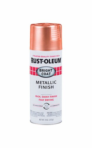 Rust-Oleum Bright Coat Gloss Copper Spray Paint 11 oz. - Total Qty: 6 Perspective: front