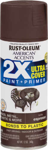 Rust-Oleum American Accents 2X Ultra Cover Satin Spray Paint - Espresso Perspective: front