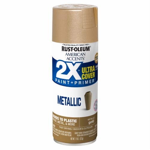 Rust-Oleum® American Accents® Paint + Primer Metallic Spray Paint - Gold Perspective: front