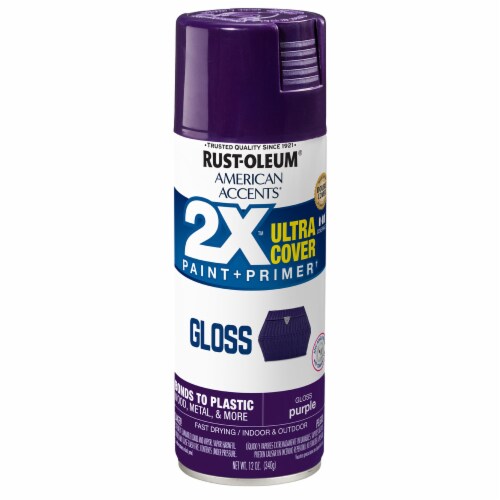 Rust-Oleum® American Accents® 2X™ Paint + Primer Gloss Spray Paint - Purple Perspective: front