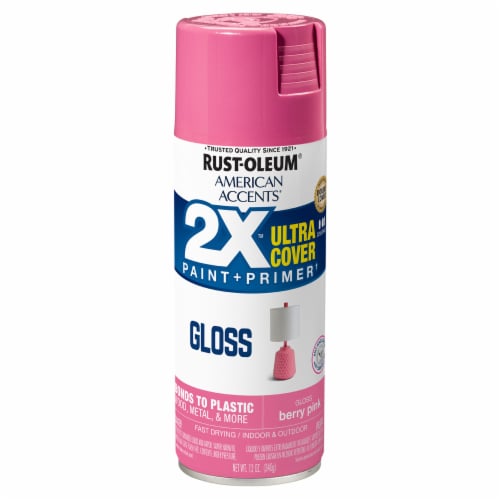 Rust-Oleum® American Accents® 2X™ Gloss Spray Paint + Primer - Berry Pink Perspective: front