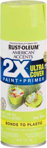Rust-Oleum American Accents 2X Ultra Cover Gloss Spray Paint - Key Lime Perspective: front