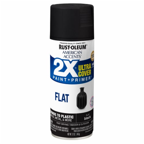 Rust-Oleum® American Accents® Spray Paint - Flat Black Perspective: front