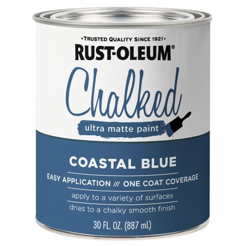 Rust-Oleum Chalked protective topcoat Ultra Matte - Coastal Blue Perspective: front