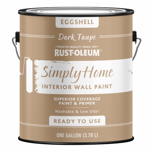 Rust-Oleum® Simply Home Dark Taupe Eggshell Interior Wall Paint Perspective: front