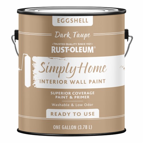 Rust-Oleum® Simply Home Dark Taupe Eggshell Interior Wall Paint Perspective: front