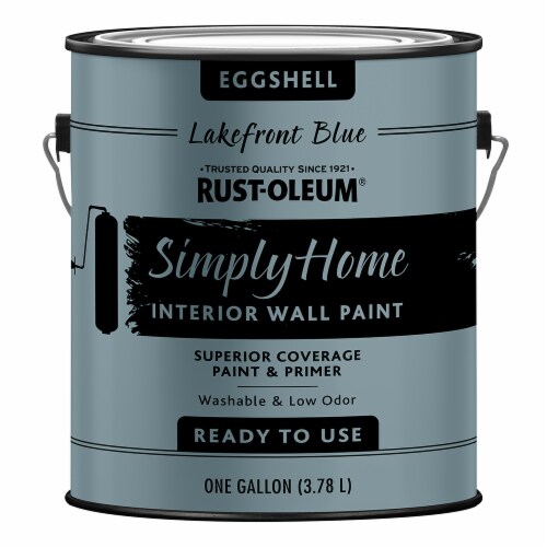 Rust-Oleum® Simply Home Eggshell Interior Wall Paint - Lakefront Blue Perspective: front