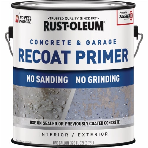 Rust-Oleum Garage & Concrete Recoat Floor Primer, Semi-Transparent Gray, Gal Perspective: front
