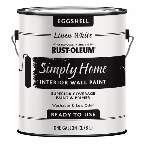 Rust-Oleum® Simply Home Linen White Eggshell Interior Wall Paint Perspective: front