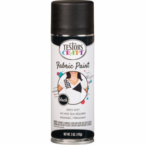 Testors Craft 5 Oz. Matte Black Fabric Spray Paint 344357, 5Oz. Harris Teeter