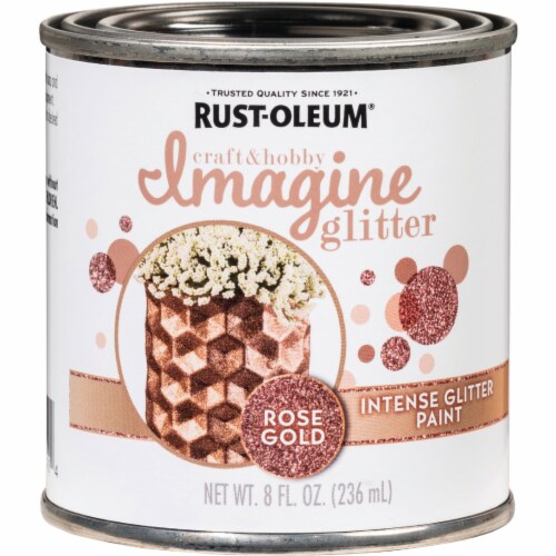 Rust-Oleum® Imagine Craft & Hobby Intense Rose Gold Glitter Paint Perspective: front