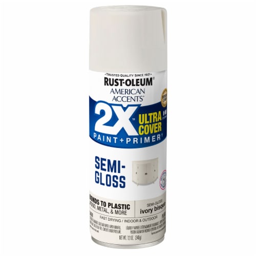 Rust-Oleum® American Accents® 2X™ Semi-Gloss Spray Paint - Ivory Bisque Perspective: front
