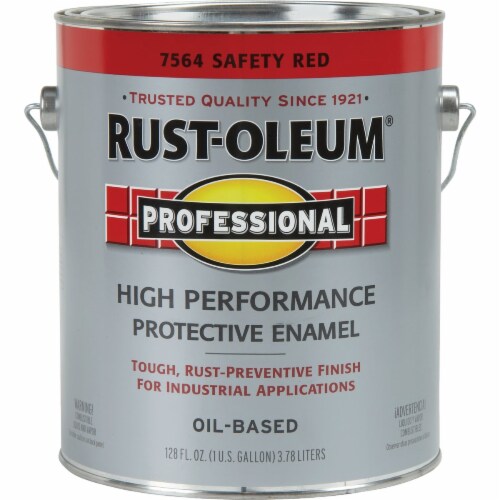 Rust-Oleum Professional Industrial Enamel, Safety Red, 1 Gal. 7564402 Perspective: front