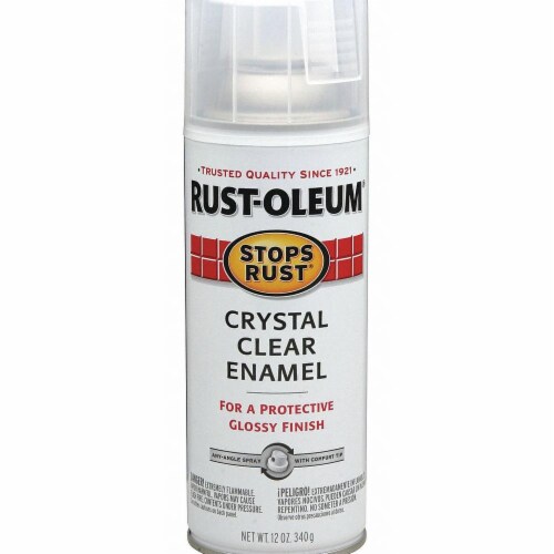 Rust-Oleum® Stops Rust® Crystal Clear Enamel Spray Paint Perspective: front