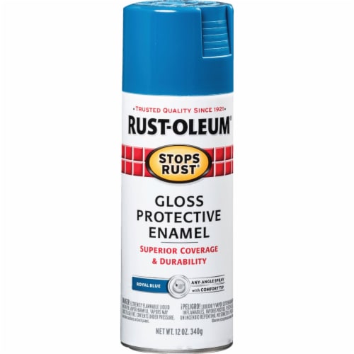 Rust-Oleum® Stops Rust® Gloss Protective Enamel Spray Paint - Royal Blue Perspective: front