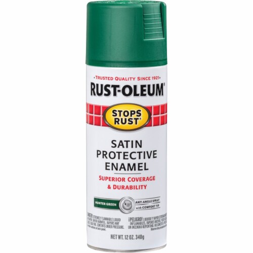 Stops Rust Textured Spray Paint, Forest Green, 12-oz.