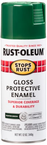 Rust-Oleum® Stops Rust® Gloss Protective Enamel Spray - Hunter Green Perspective: front