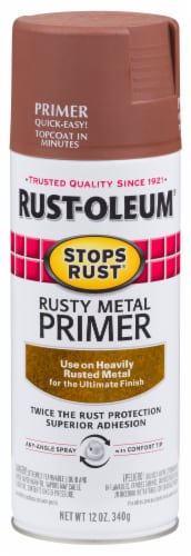 Rust-Oleum Rusty Metal Primer Spray Paint Perspective: front