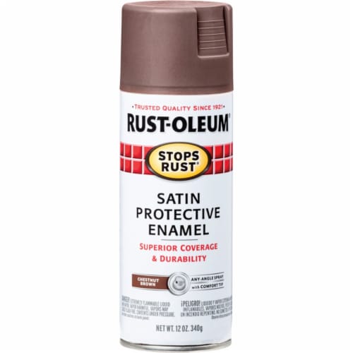 Rust-Oleum® Stops Rust® Decor Satin Spray Paint - Chestnut Brow Perspective: front