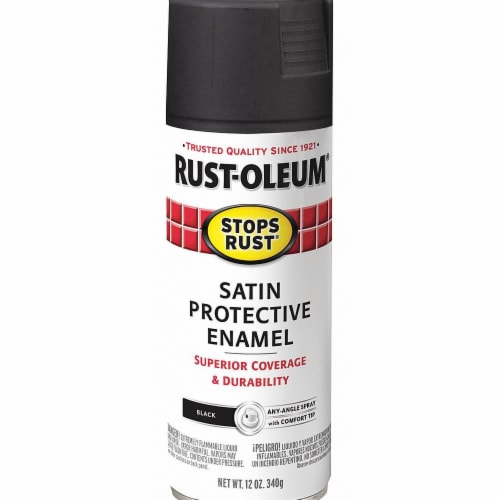 Rust-Oleum® Stops Rust® Decor Satin Spray Paint - Black, 12 oz - Ralphs