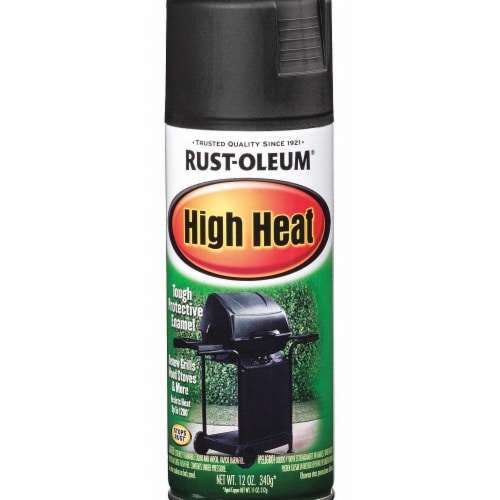Rust-Oleum® High Heat Satin Spray Paint - Black Perspective: front