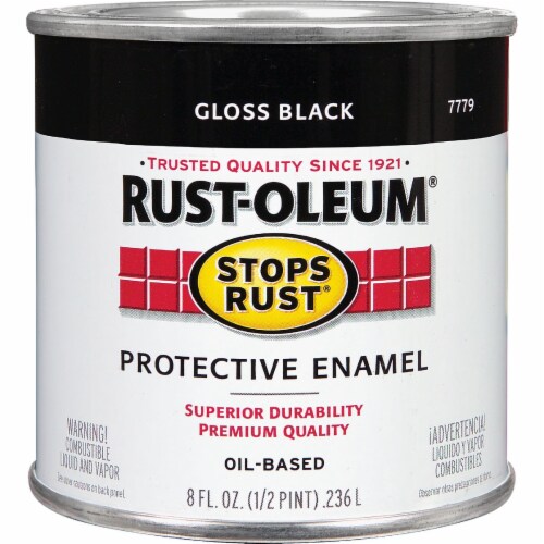Rust Oleum Stops Rust Gloss Black Protective Enamel Oil Based Paint 8 fl oz Gerbes Super Markets