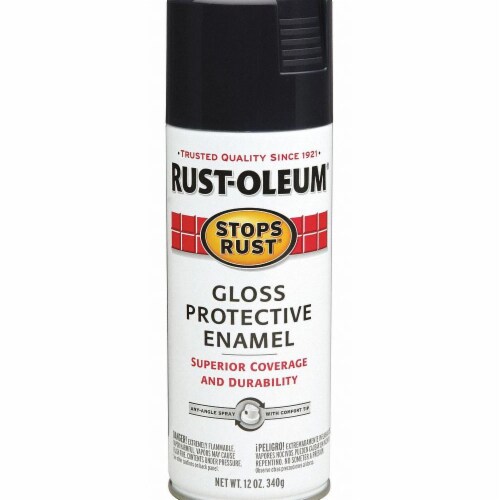 Rust-Oleum® Stops Rust® Spray Paint - Black Perspective: front