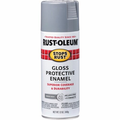 Rust-Oleum® Gloss Protective Enamel Spray - Smoke Gray Perspective: front