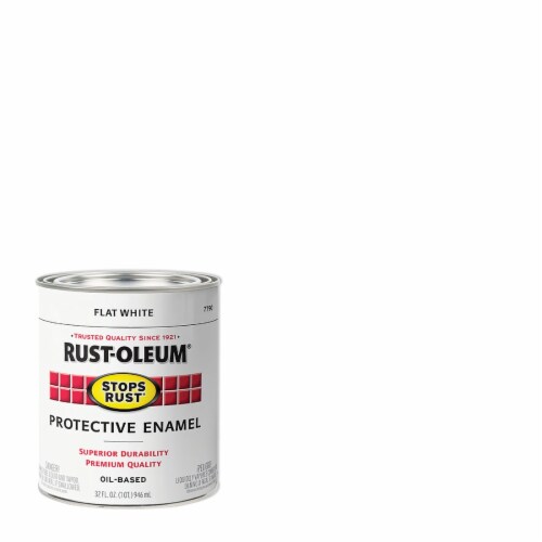Rust-Oleum® Stops Rust® Flat White Protective Enamel Oil-Based Paint Perspective: front