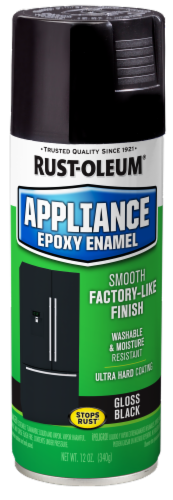 Rust-Oleum® Stops Rust® Appliance Epoxy Enamel Spray Paint - Gloss Black Perspective: front