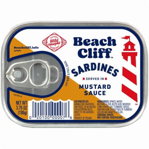 Beach Cliff™ Sardines in Mustard Sauce Perspective: front