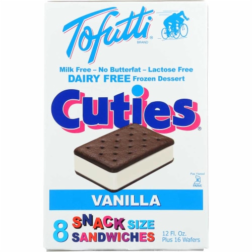 Tofutti Cuties Vanilla Ice Cream Sandwiches Perspective: front