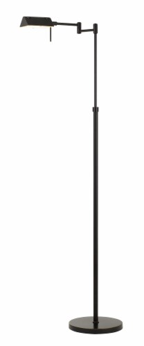 Metal Led 10W, 780 Lumen, 3K Pharmacy Swing Arm Adjustable Floor Lamp With Dimmer Switch Perspective: front