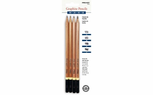Pro Art Graphite Sketch Pencil Set 4pc Carded Perspective: front