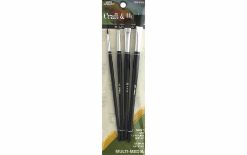 Pro Art Craft and Hobby Artist Brushes - 4 Piece Perspective: front