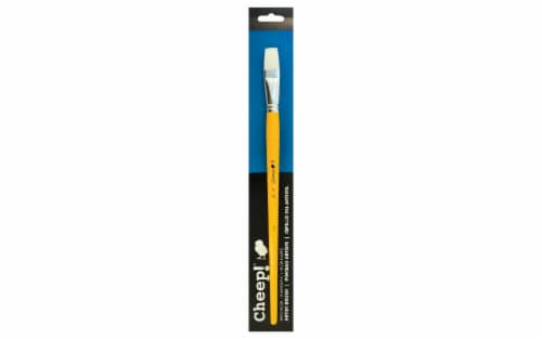 Cheep Brush White Nylon LH Flat #10 Perspective: front