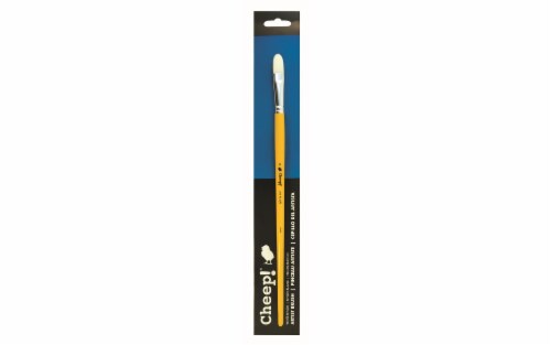 SNAP Brush 9800 Long Handle White Taklon Filbert | Artist Paint Brush