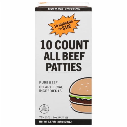 Flanders All Beef Patties Perspective: front