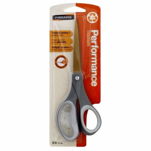 Softgrip Straight Titanium Scissors, 8-In.