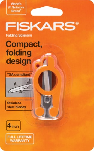 Fiskars® Orange Folding Scissors Perspective: front