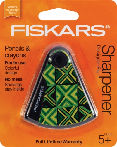Fiskars Designer Flip Pencil And Crayon Sharpener 1 Ct King Soopers