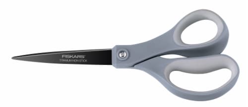 Fiskars Titanium Non-Stick Softgrip Scissors - Silver Perspective: front