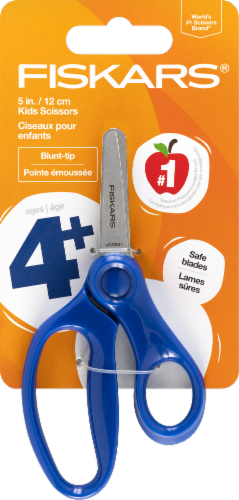 Fiskars® 5 Inch Blunt Kids Scissor - Blue Perspective: front