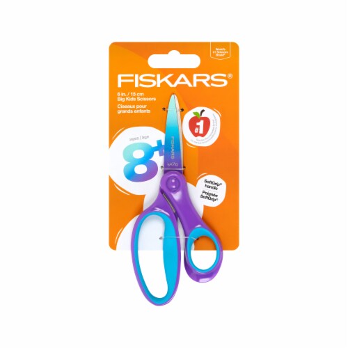 Fiskars 8 Softgrip Teacher Scissors, Blue