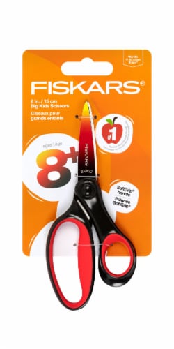 Fiskars 8 Christmas Red & Candy Cane Fabric Scissors 2pk