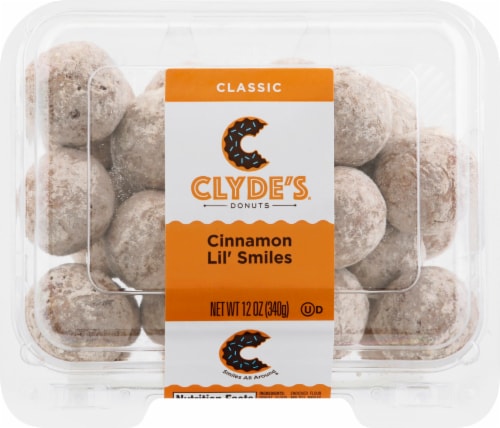 Clyde's® Donuts Cinnamon Lil' Smiles Donuts Perspective: front