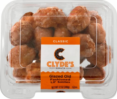 Clyde's Donuts® Glazed Old Fashioned Lil' Smiles Donut Holes Perspective: front