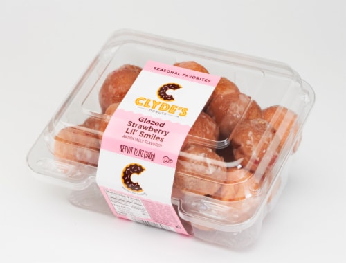 Clyde’s Donuts Glazed Strawberry Lil’ Smiles Doughnut Holes