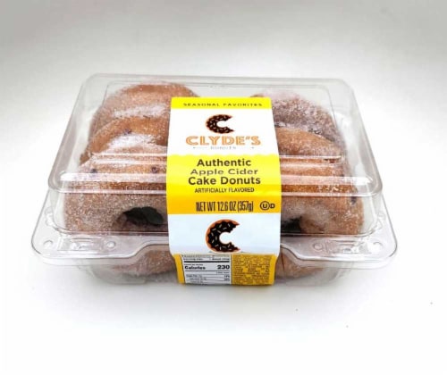 Clyde's Authentic Apple Cider Cake Donuts Perspective: front